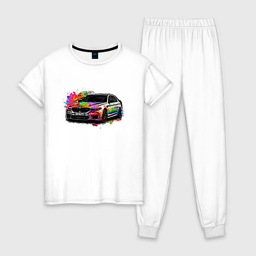 Женская пижама Красивая машина / Белый – фото 1