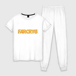 Пижама хлопковая женская FC6 Logo, цвет: белый
