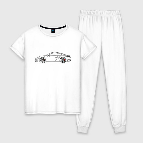 Женская пижама Porsche 911 Tubro S / Белый – фото 1