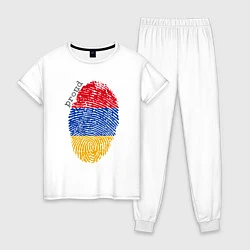 Пижама хлопковая женская Армения - Гордость, цвет: белый