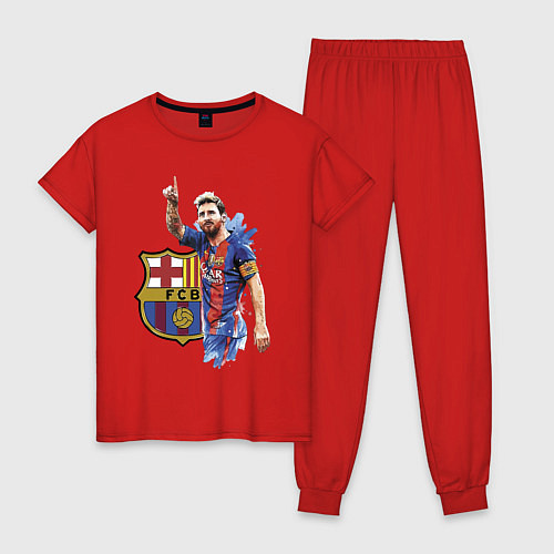 Женская пижама Lionel Messi Barcelona Argentina! / Красный – фото 1