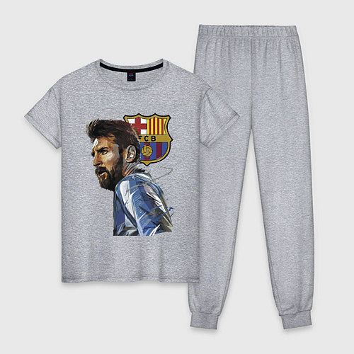 Женская пижама Lionel Messi Barcelona Argentina Striker / Меланж – фото 1