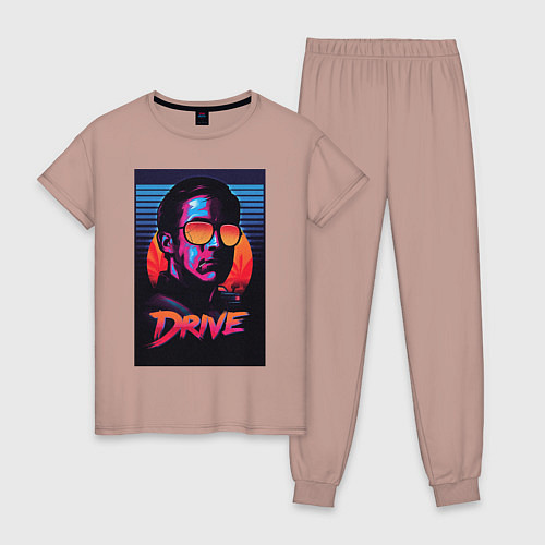Женская пижама Драйв фильм / Пыльно-розовый – фото 1