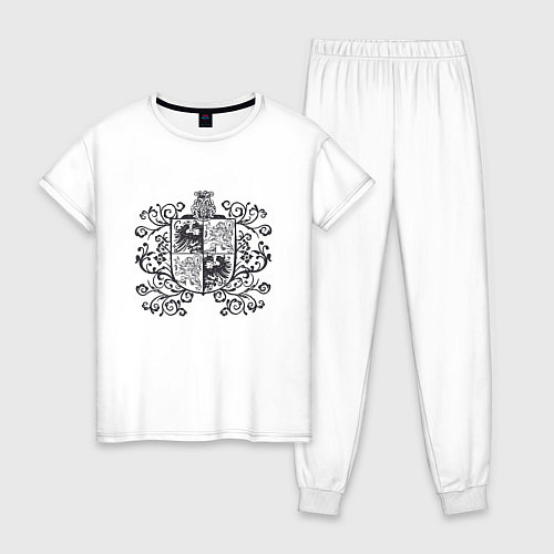 Женская пижама Винтажный геральдический щит / Белый – фото 1