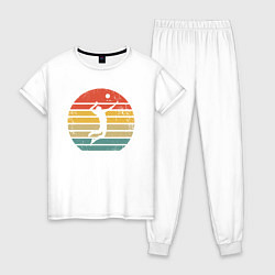 Пижама хлопковая женская Sport - Volleyball, цвет: белый