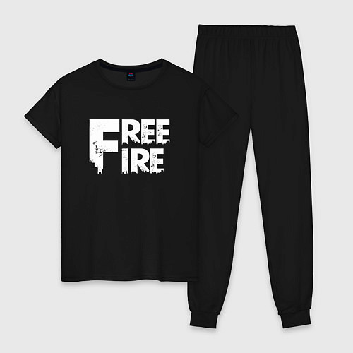 Женская пижама FREEFIRE FF WHITE LOGO Z / Черный – фото 1