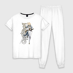 Пижама хлопковая женская GENSHIN IMPACT Jean, цвет: белый