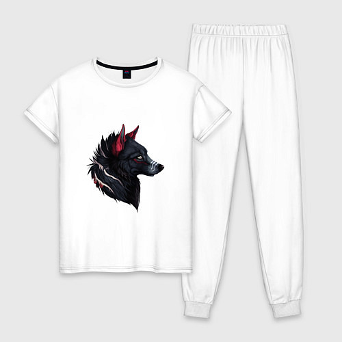 Женская пижама Черный волк / Белый – фото 1