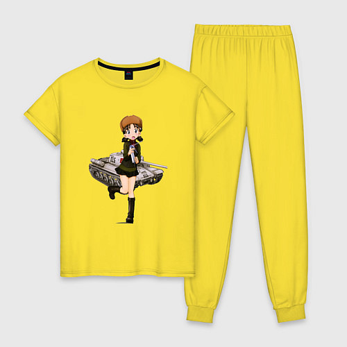 Женская пижама ТАНКИСТКА / Желтый – фото 1