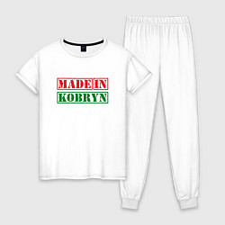 Пижама хлопковая женская Кобрин - Беларусь, цвет: белый