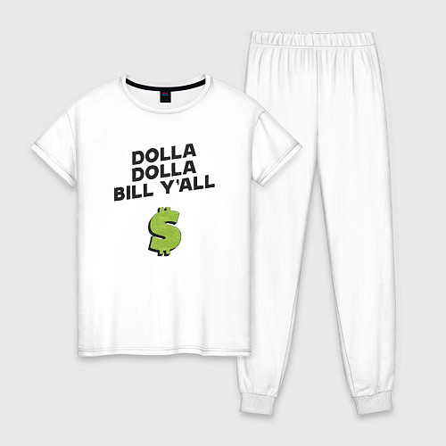 Женская пижама Dolla Bill Yall / Белый – фото 1