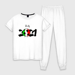 Пижама хлопковая женская Italy 2021, цвет: белый