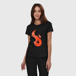 Пижама хлопковая женская Dead Cells Logo, цвет: черный — фото 2