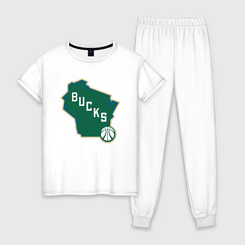 Женская пижама Bucks Map / Белый – фото 1