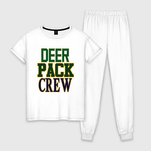 Женская пижама Deer Pack Crew / Белый – фото 1