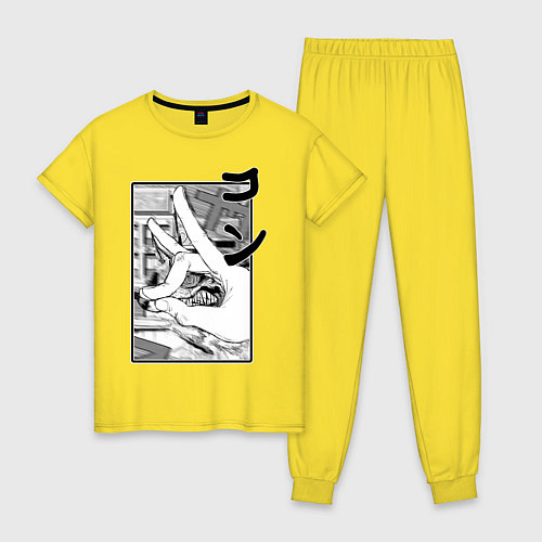 Женская пижама Chainsaw man Kon / Желтый – фото 1