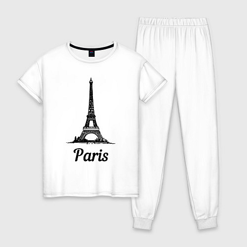 Женская пижама Paris / Белый – фото 1