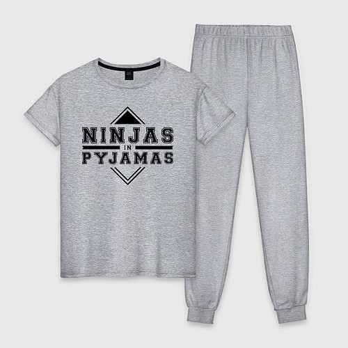 Женская пижама Ninjas In Pyjamas / Меланж – фото 1