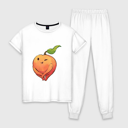 Женская пижама Милая персик / Белый – фото 1