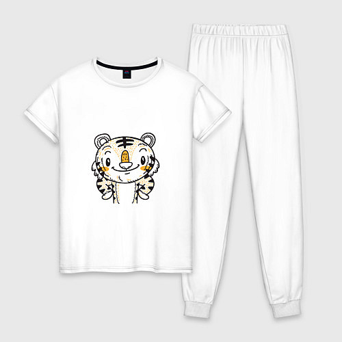 Женская пижама Тигрёнок / Белый – фото 1