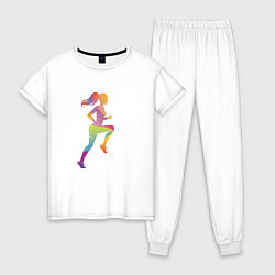 Пижама хлопковая женская Формула фитнес, цвет: белый