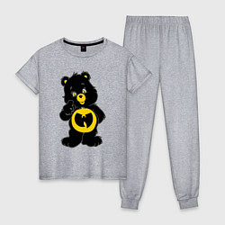 Пижама хлопковая женская Wu-Tang Bear, цвет: меланж