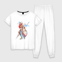 Пижама хлопковая женская Воин моря, цвет: белый