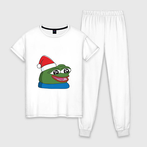 Женская пижама Pepe, pepe happy, Пепе хеппи, pepe happy new year / Белый – фото 1