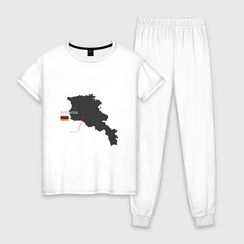 Женская пижама Армения - Ереван / Белый – фото 1