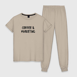Женская пижама Кофе и маркетинг