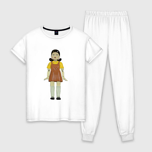 Женская пижама Игра в кальмара: Кукла / Белый – фото 1