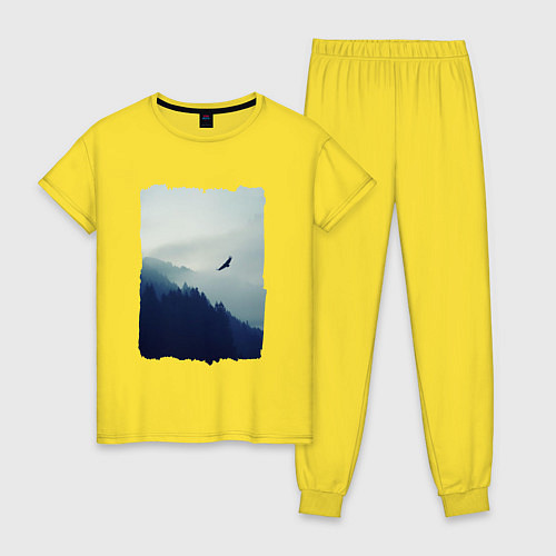 Женская пижама ОРЁЛ НАД ЛЕСОМ EAGLE / Желтый – фото 1