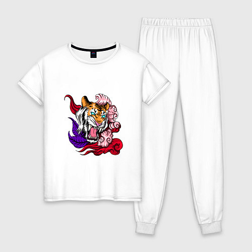 Женская пижама Тигриный стиль / Белый – фото 1