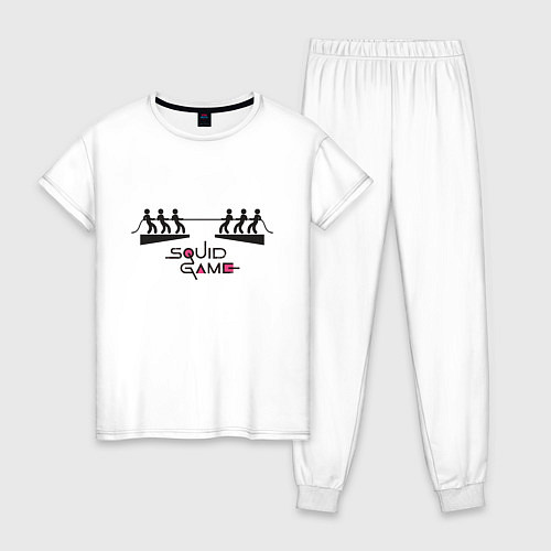 Женская пижама Перетягивание Каната Sauid Game / Белый – фото 1