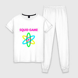 Пижама хлопковая женская Squid Game Atom, цвет: белый