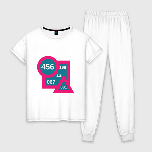 Женская пижама Игроки Кальмара / Белый – фото 1