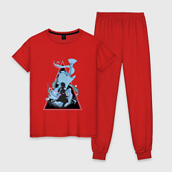 Пижама хлопковая женская Genshin Impact AyakaАяка, цвет: красный