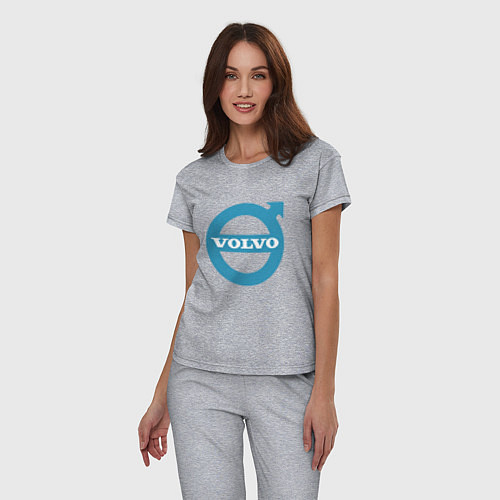 Женская пижама Volvo логотип / Меланж – фото 3