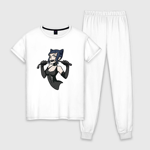Женская пижама Девочка-кошка / Белый – фото 1