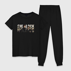 Пижама хлопковая женская Шерлок 2027, цвет: черный