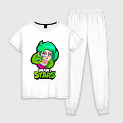 Пижама хлопковая женская Арт Лола brawl stars, цвет: белый