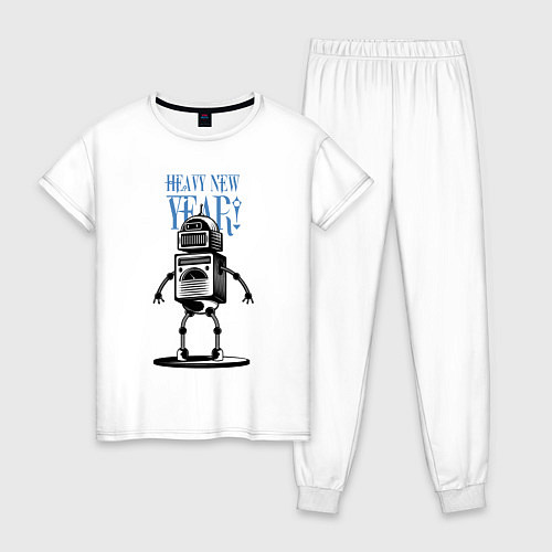 Женская пижама Heavy New Robot Year! / Белый – фото 1