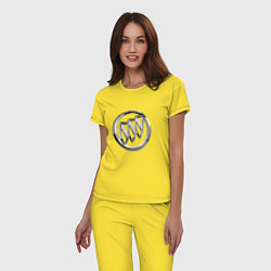 Пижама хлопковая женская Buick Big Logo, цвет: желтый — фото 2
