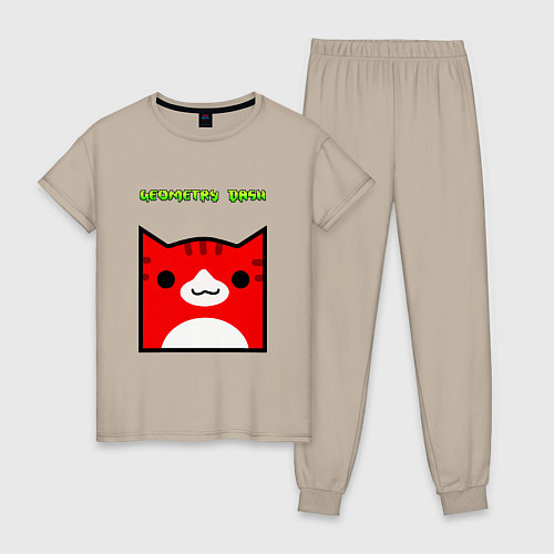 Женская пижама Geometry Dash: Cat Skin / Миндальный – фото 1