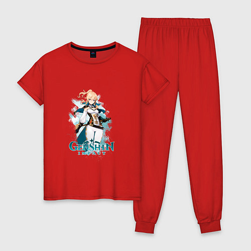 Женская пижама Джинн Jean Genshin Impact / Красный – фото 1