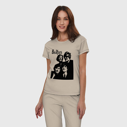 Женская пижама Выше них только звёзды! / Миндальный – фото 3