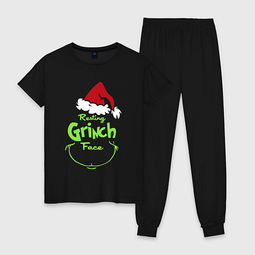 Женская пижама Resting Grinch Face / Черный – фото 1