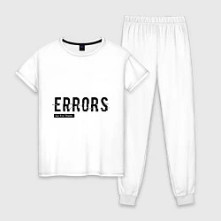 Пижама хлопковая женская Watch Dogs: Error, цвет: белый