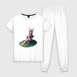 Пижама хлопковая женская Перерыв Эмбер, цвет: белый