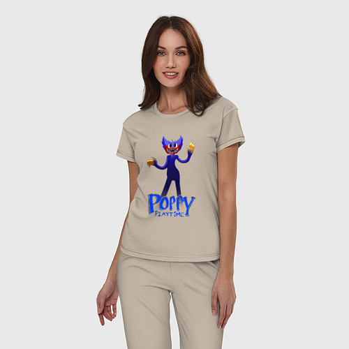 Женская пижама POPPY PLAYTIME ХАГИ ВАГИ ЛОВИТ ТЕБЯ / Миндальный – фото 3